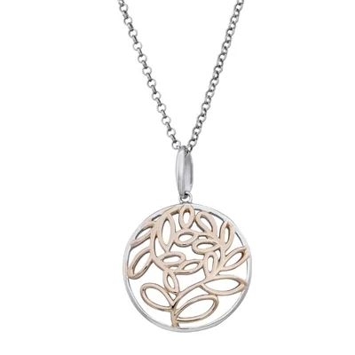 Gargantilla en plata Ley 925, Hoja, 50 cm. de largo, 1 mm. de ancho, de la coleccion Sueños