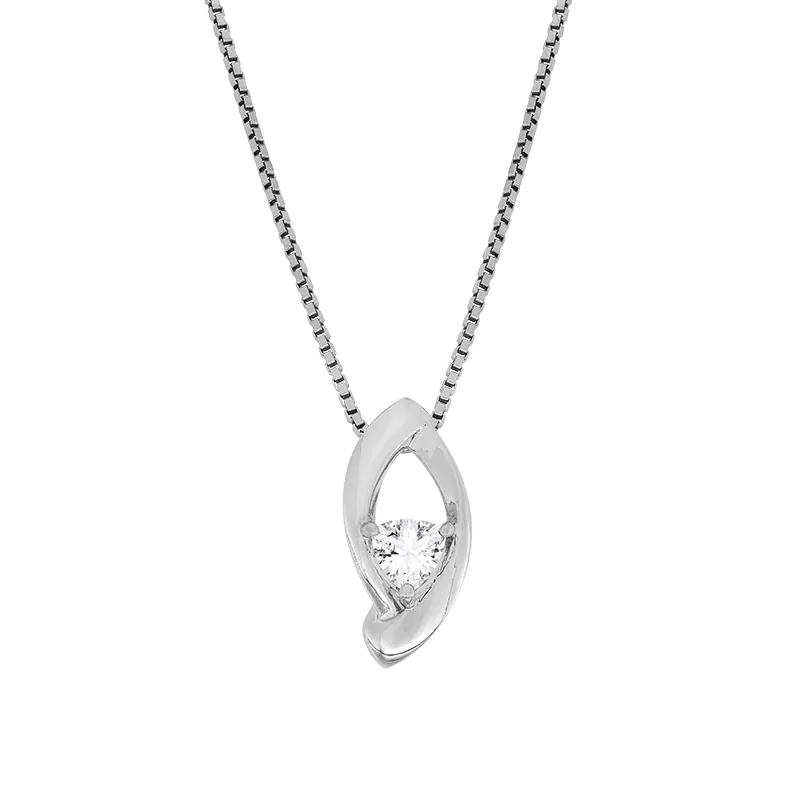 Gargantilla en plata Ley 925, Franjas, con zircon central de 3.00 Ct, 50 cm. de largo, 1 mm. de ancho, de la coleccion Sueños