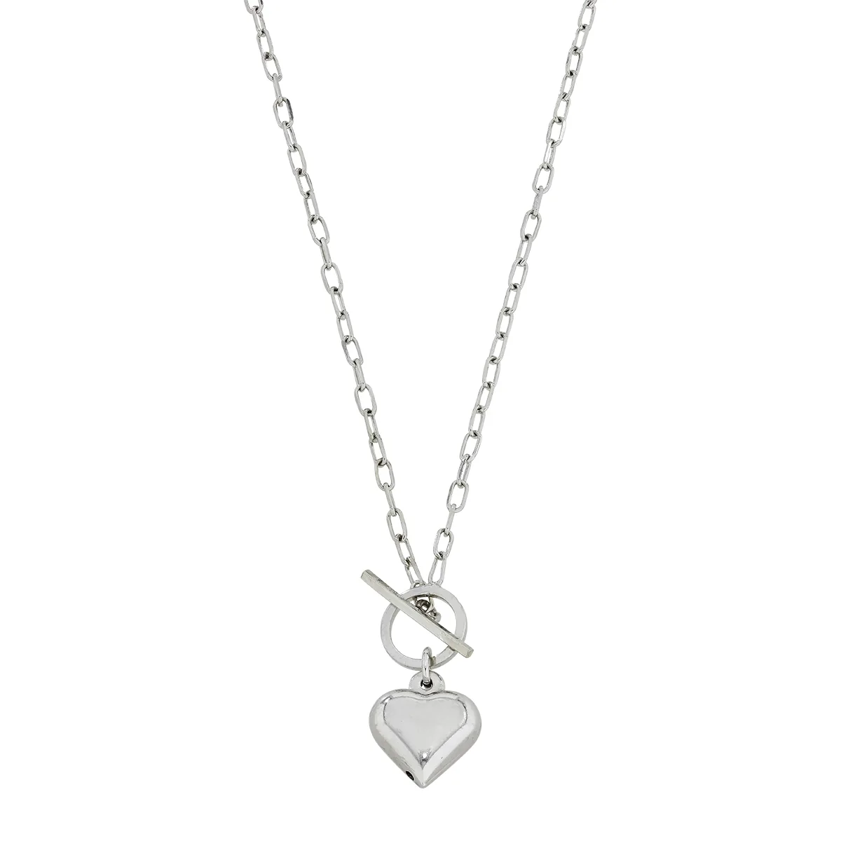 Gargantilla en plata Ley 925, Corazón, 45 cm. de largo, 1.50 mm. de ancho, de la coleccion Sueños