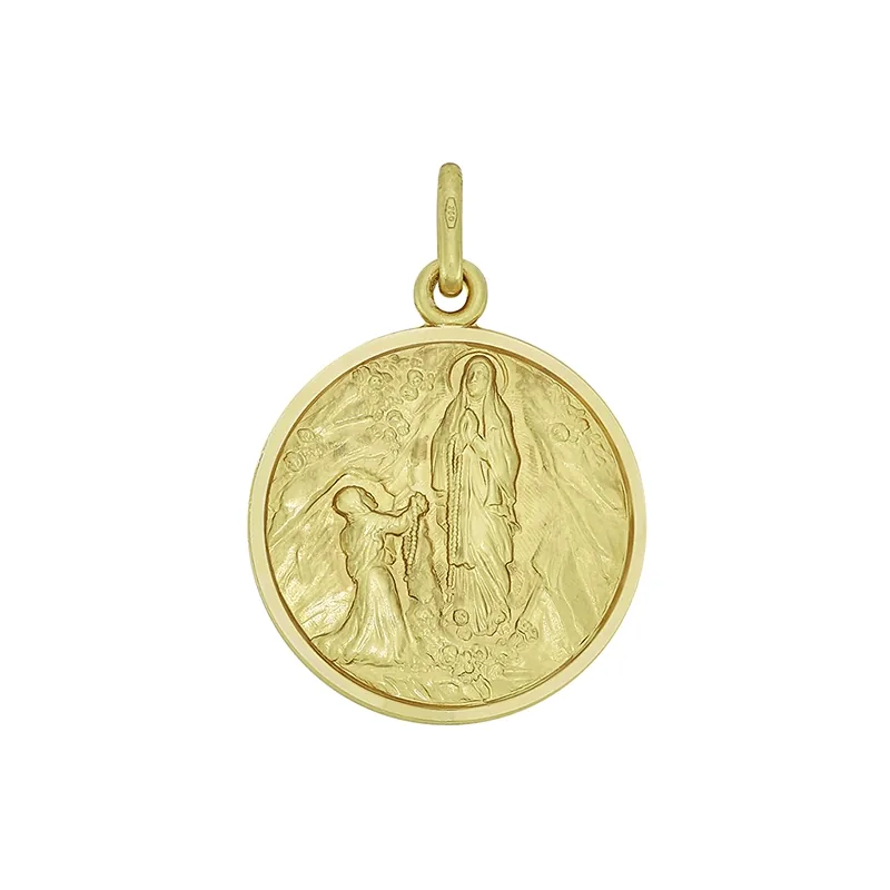 Medalla en oro amarillo de 18 Kilates satinado