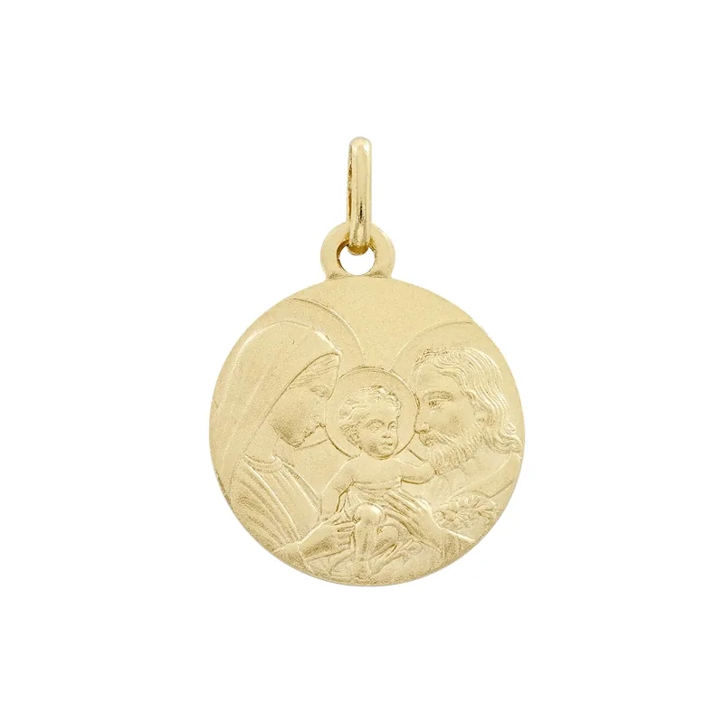 Medalla en oro amarillo de 18 Kilates satinado