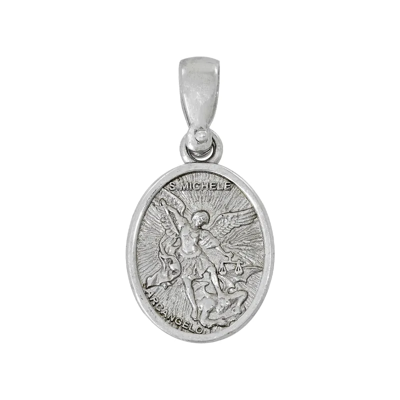 Medalla del Arcangel Miguel en plata Ley 925