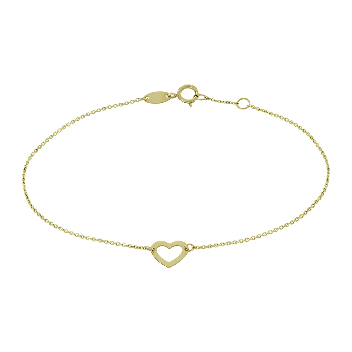Pulsera en oro amarillo de 18 Kilates, 17 cm. de largo, 0.50 mm. de ancho