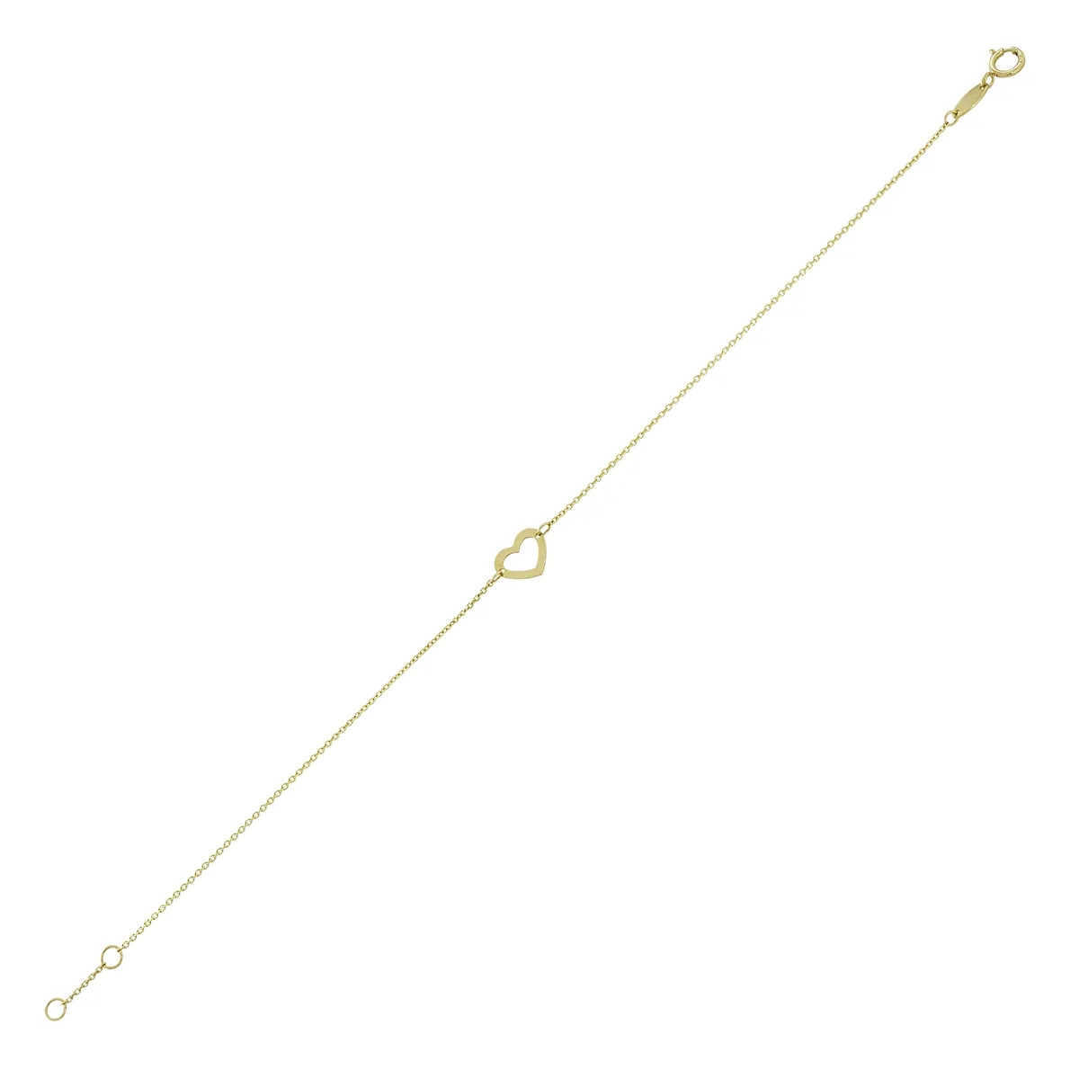 Pulsera en oro amarillo de 18 Kilates, 17 cm. de largo, 0.50 mm. de ancho