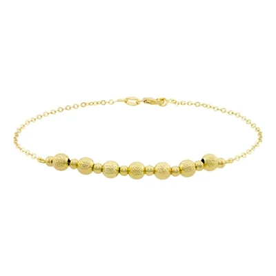 Pulsera en oro amarillo de 18 Kilates con visos, 18 cm. de largo, 1.50 mm. de ancho