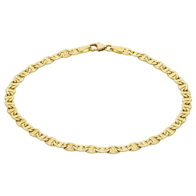 Pulsera en oro amarillo de 18 Kilates, 21 cm. de largo, 4 mm. de ancho