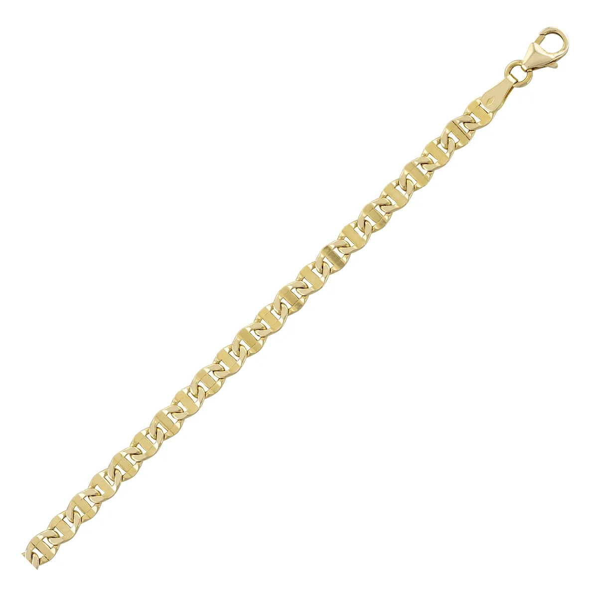 Pulsera en oro amarillo de 18 Kilates, 21 cm. de largo, 4 mm. de ancho