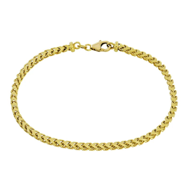 Pulsera en oro amarillo de 18 Kilates, 20 cm. de largo, 3 mm. de ancho