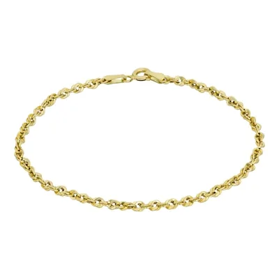 Pulsera en oro amarillo de 18 Kilates con visos, 18 cm. de largo, 2.50 mm. de ancho