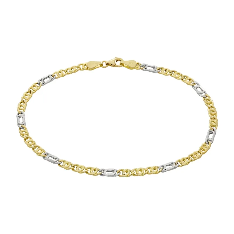 Pulsera en oro amarillo de 18 Kilates, 21 cm. de largo, 3 mm. de ancho