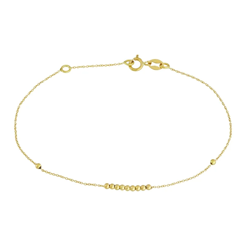 Pulsera en oro amarillo de 18 Kilates, 17 cm. de largo, 0.50 mm. de ancho