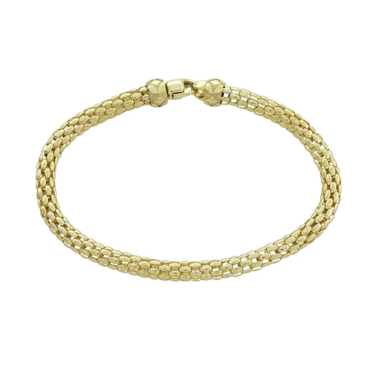 Pulsera en oro amarillo de 18 Kilates, 19 cm. de largo, 4.50 mm. de ancho