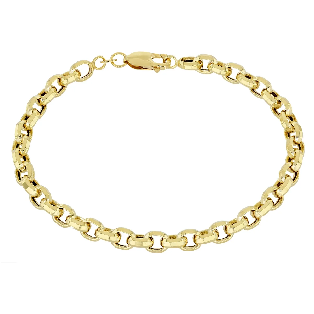 Pulsera en oro amarillo de 18 Kilates, 21 cm. de largo, 6 mm. de ancho