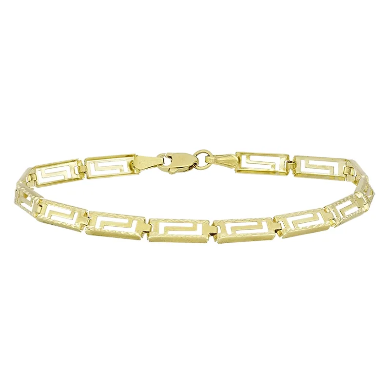 Pulsera en oro amarillo de 18 Kilates con visos, 18 cm. de largo, 4 mm. de ancho