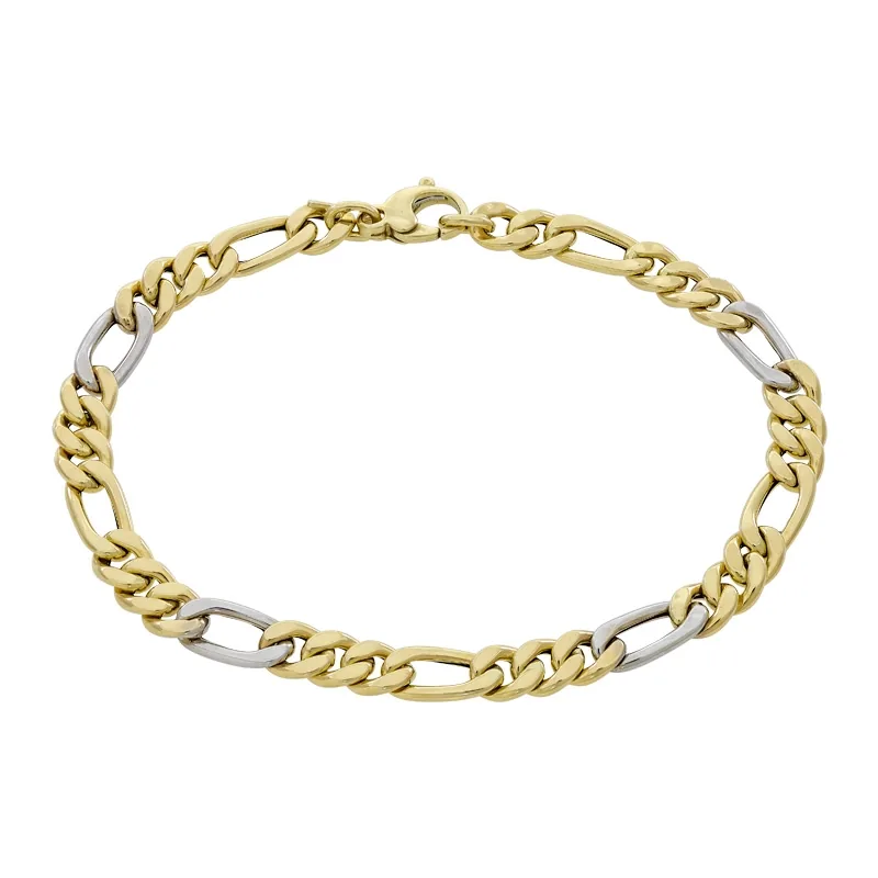 Pulsera en oro amarillo de 18 Kilates, 21 cm. de largo, 6 mm. de ancho