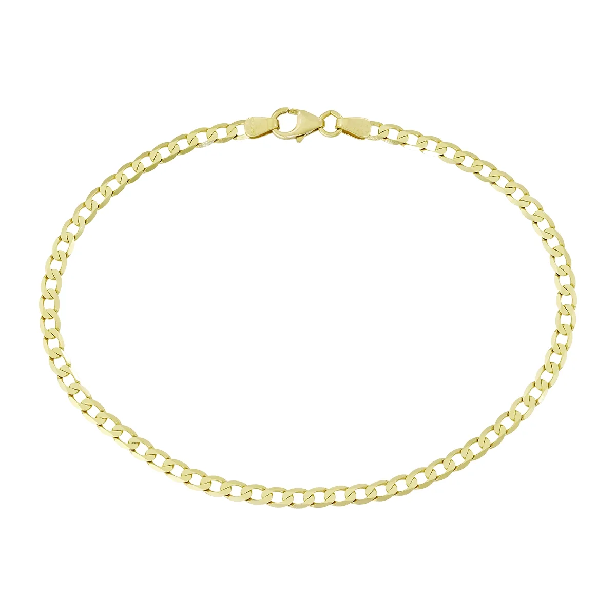 Pulsera en oro amarillo de 18 Kilates, 21 cm. de largo, 3 mm. de ancho