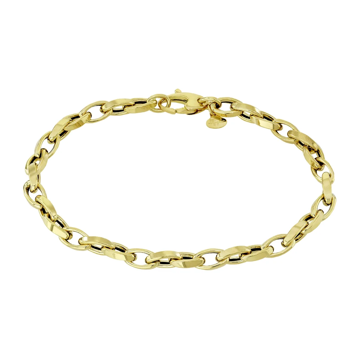 Pulsera en oro amarillo de 18 Kilates, 18 cm. de largo, 4.50 mm. de ancho