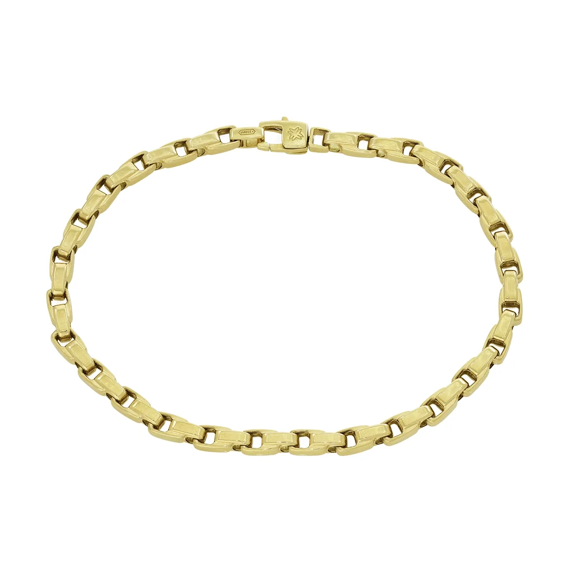 Pulsera en oro amarillo de 18 Kilates, 21 cm. de largo, 3.50 mm. de ancho
