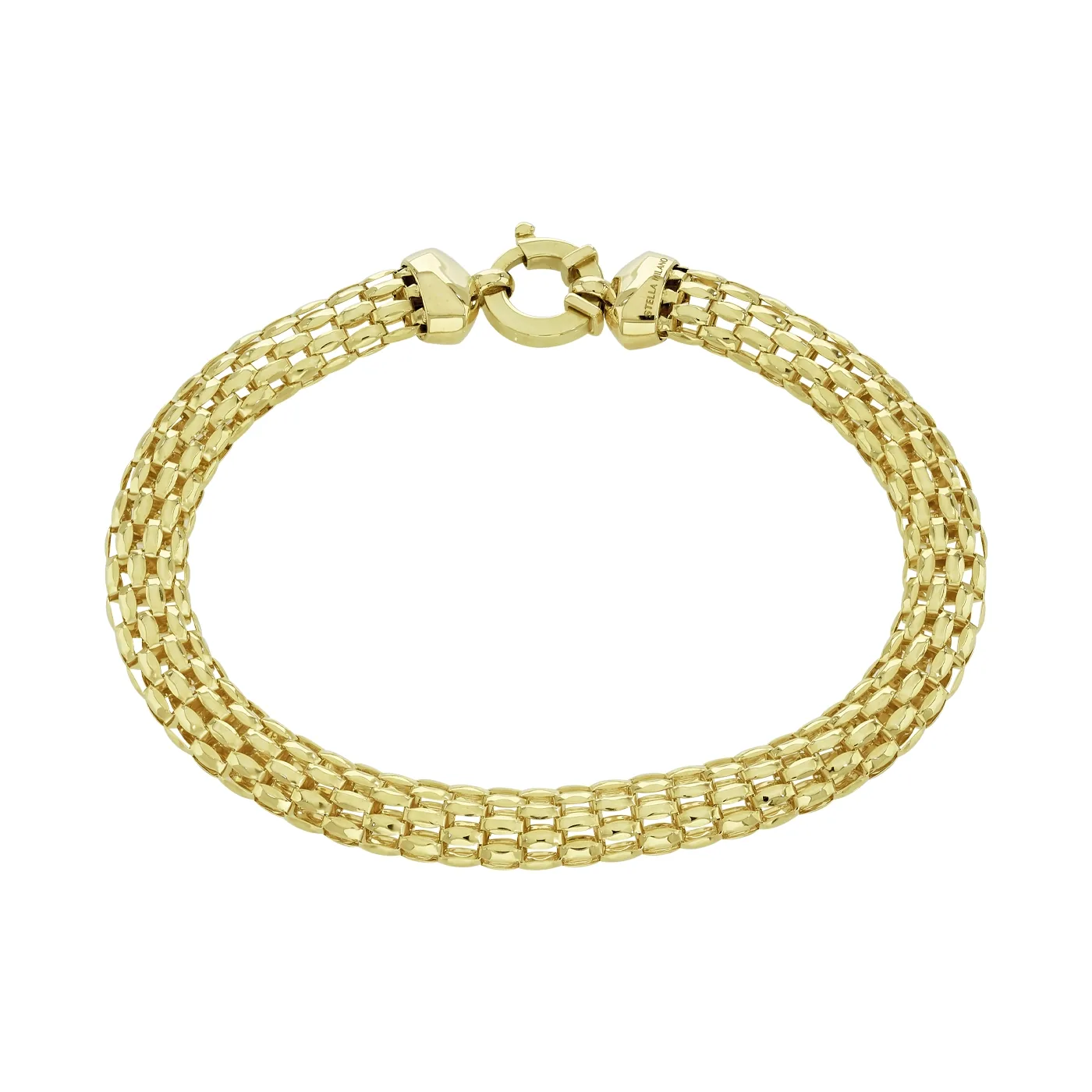Pulsera en oro amarillo de 18 Kilates, 19 cm. de largo, 6.50 mm. de ancho