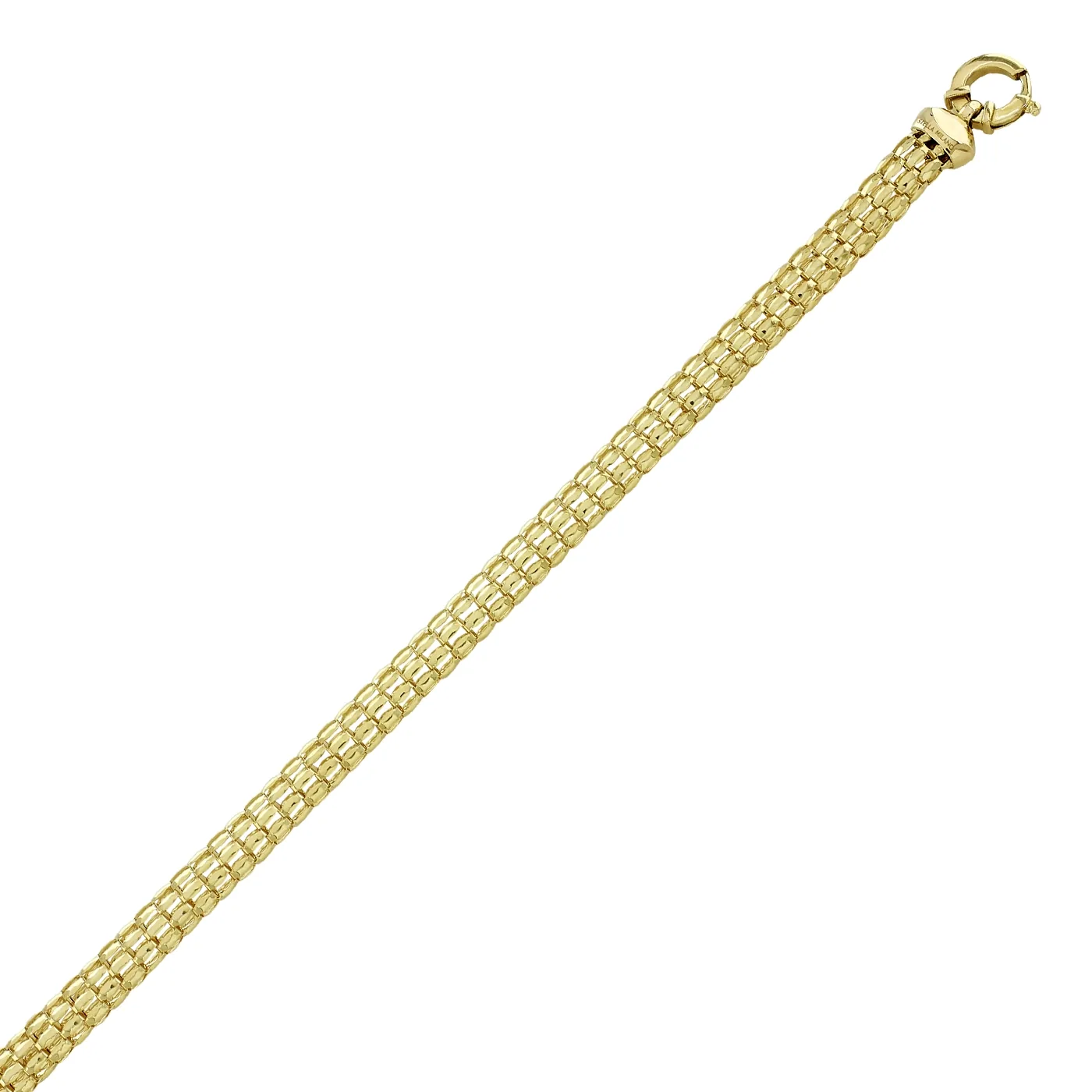 Pulsera en oro amarillo de 18 Kilates, 19 cm. de largo, 6.50 mm. de ancho