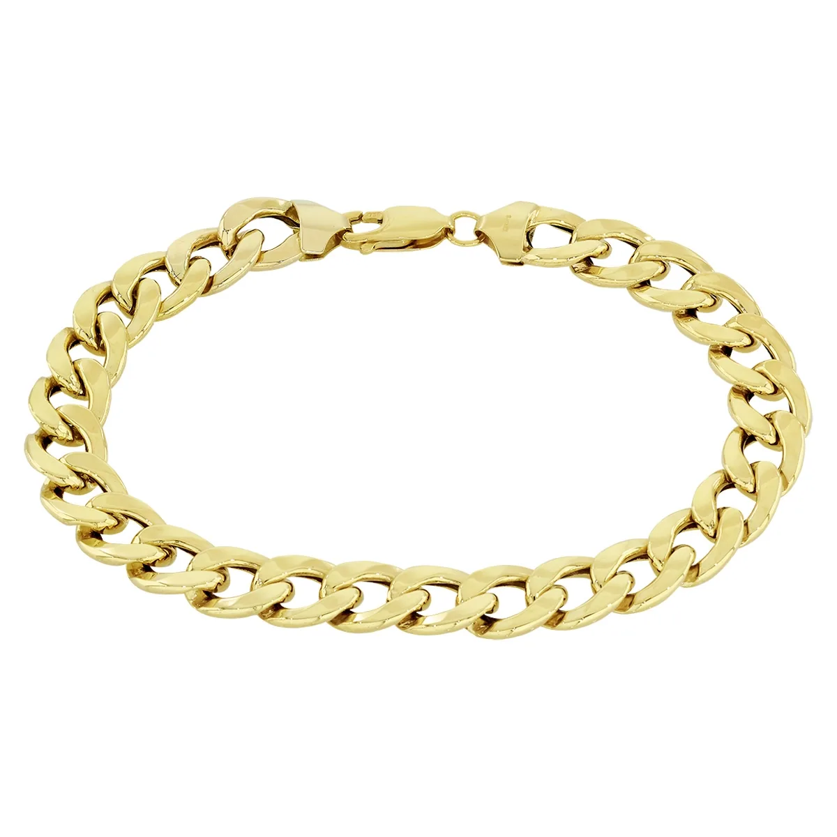 Pulsera en oro amarillo de 18 Kilates, 21 cm. de largo, 9 mm. de ancho