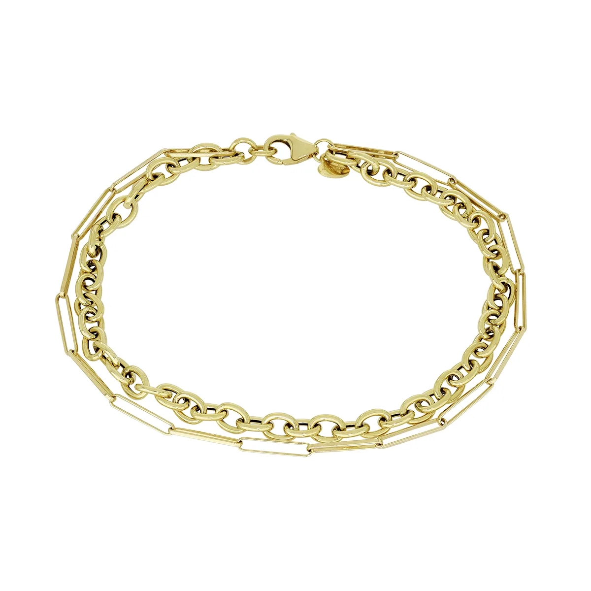Pulsera en oro amarillo de 18 Kilates, 19 cm. de largo, 1.50 mm. de ancho