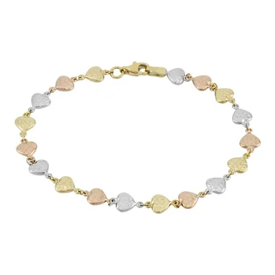 Pulsera en oro amarillo de 18 Kilates con visos, 19 cm. de largo, 6 mm. de ancho