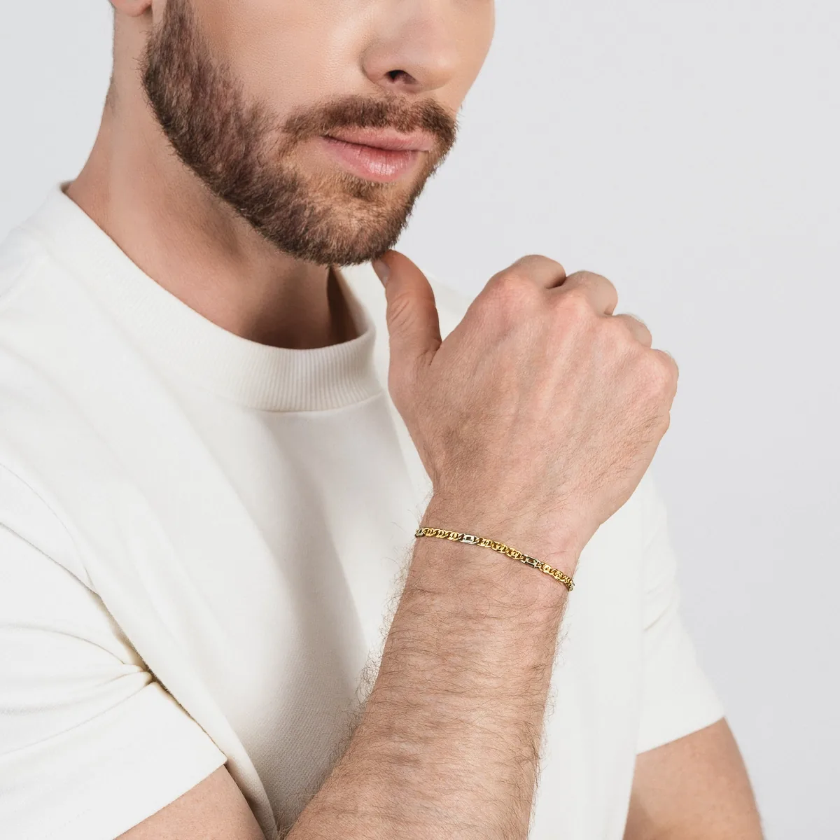 Pulsera en oro 2 tonos de 18 Kilates