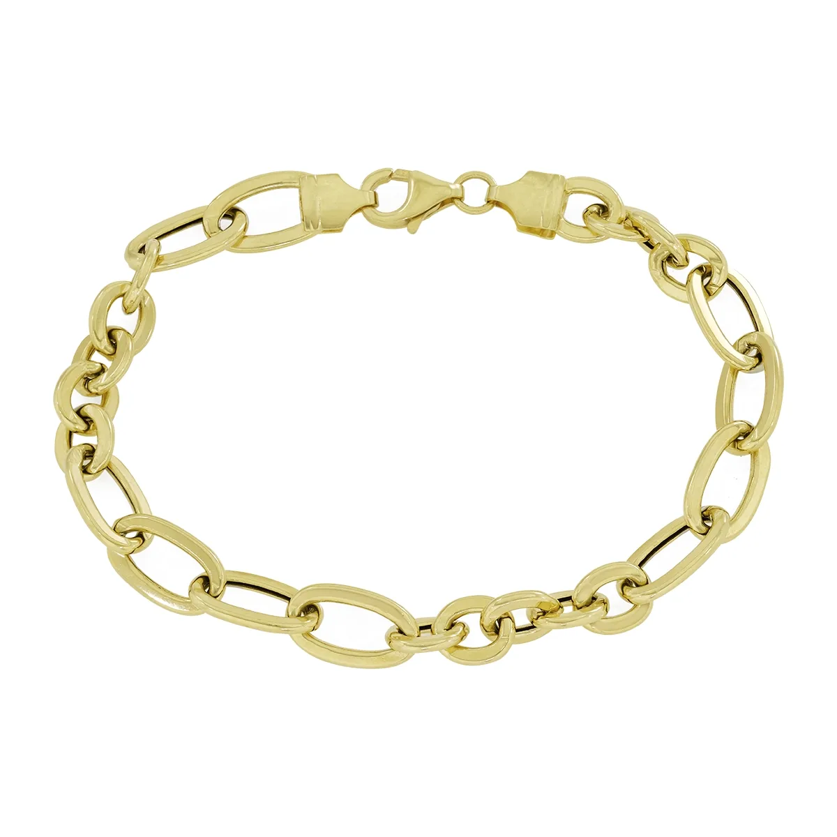 Pulsera en oro amarillo de 18 Kilates, 18 cm. de largo, 6.50 mm. de ancho