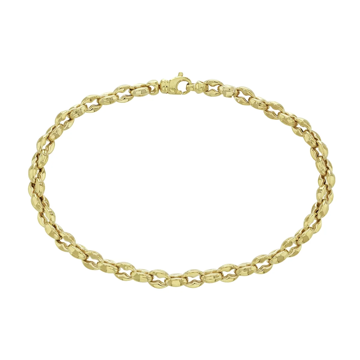 Pulsera en oro amarillo de 18 Kilates, 20 cm. de largo, 4.50 mm. de ancho