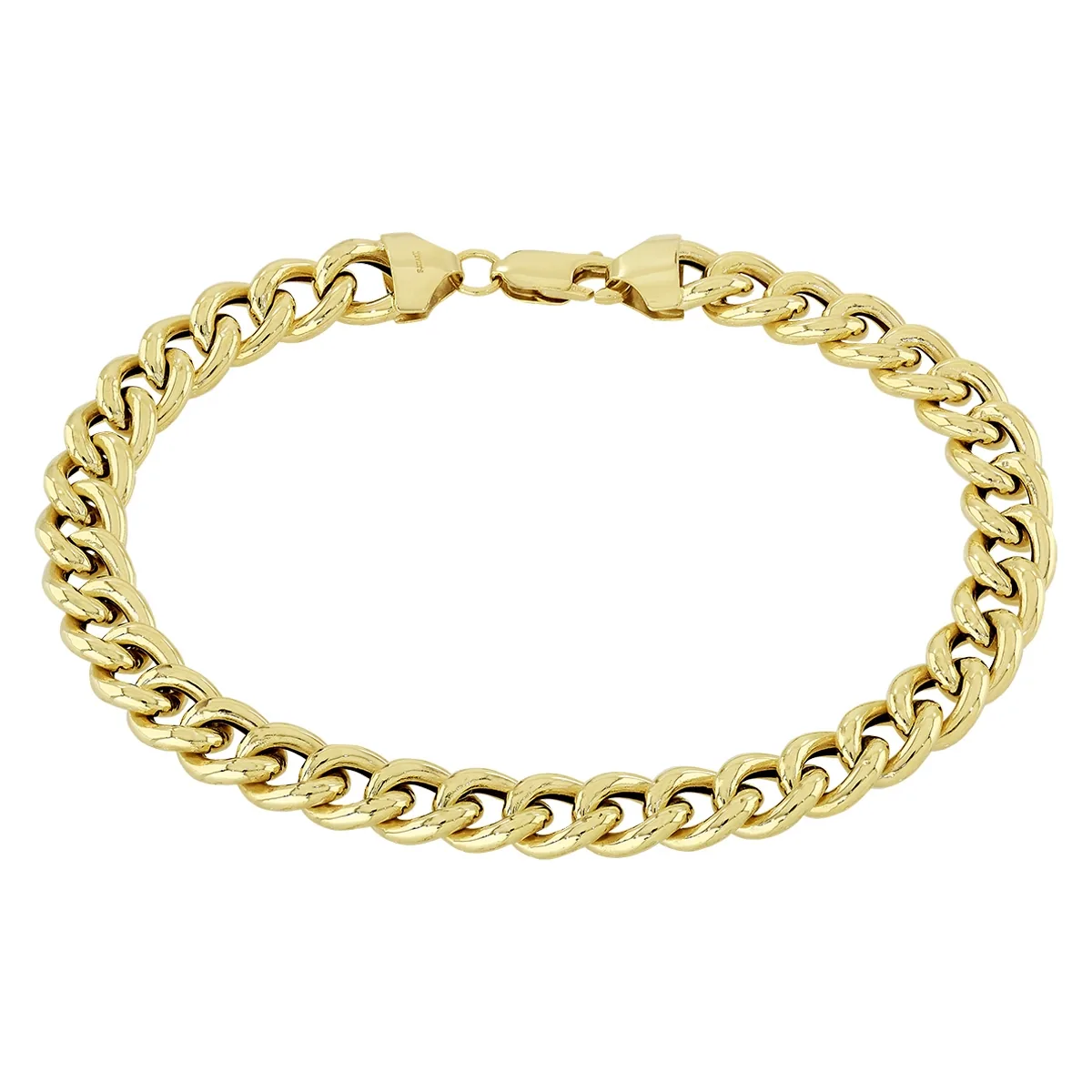Pulsera en oro amarillo de 18 Kilates, 21 cm. de largo, 7.50 mm. de ancho