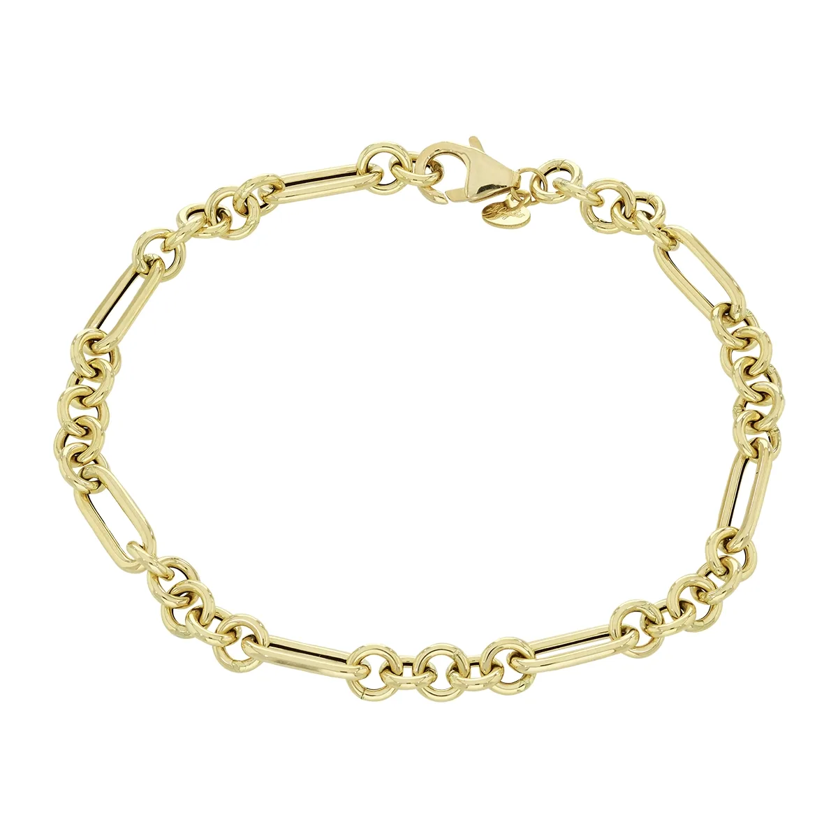 Pulsera en oro amarillo de 18 Kilates, 19 cm. de largo, 4.50 mm. de ancho