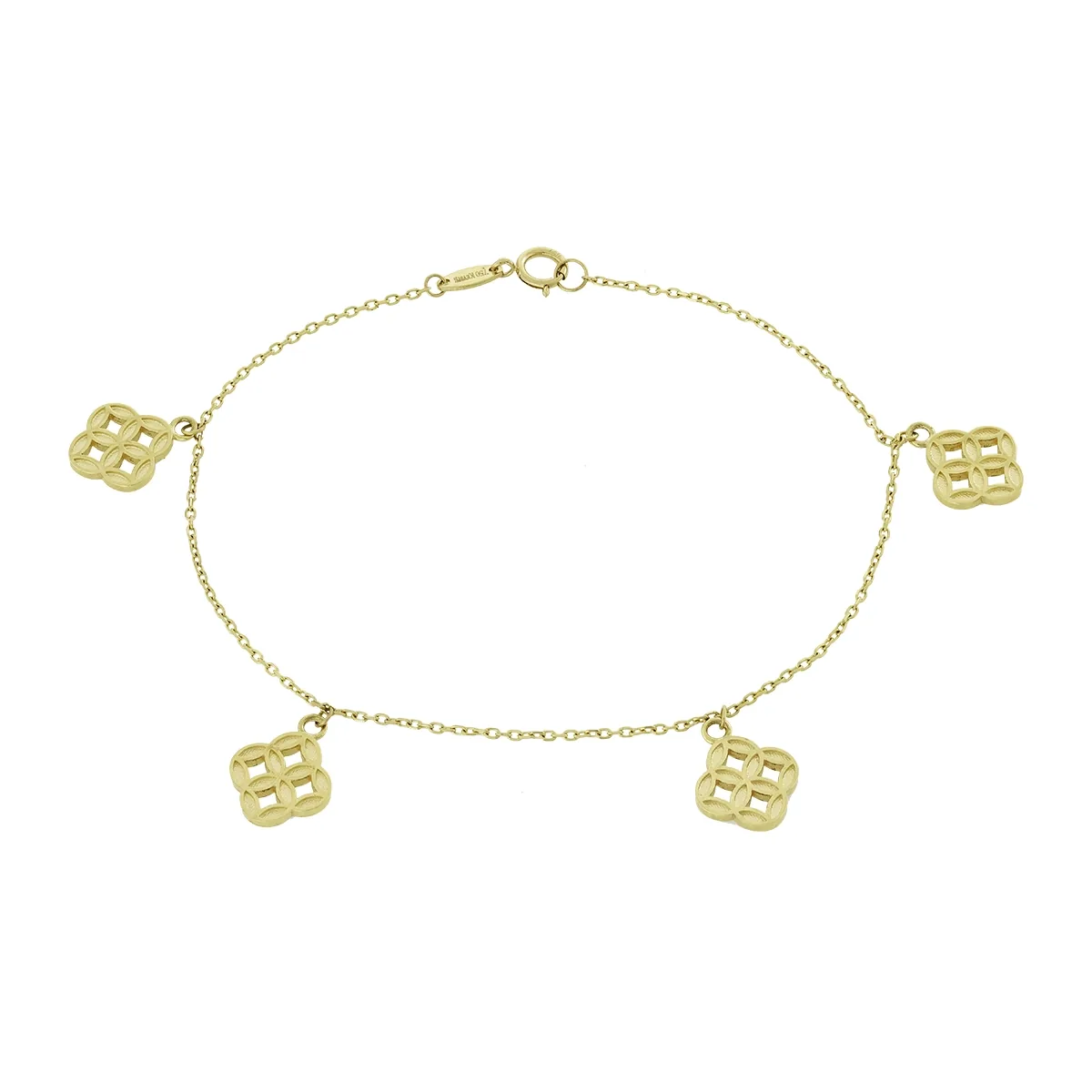 Pulsera en oro amarillo de 18 Kilates satinado, 19 cm. de largo, 1 mm. de ancho