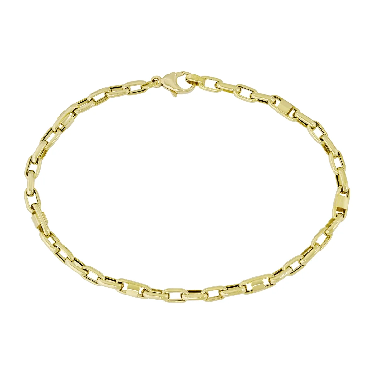 Pulsera en oro amarillo de 18 Kilates, 21 cm. de largo, 3.50 mm. de ancho