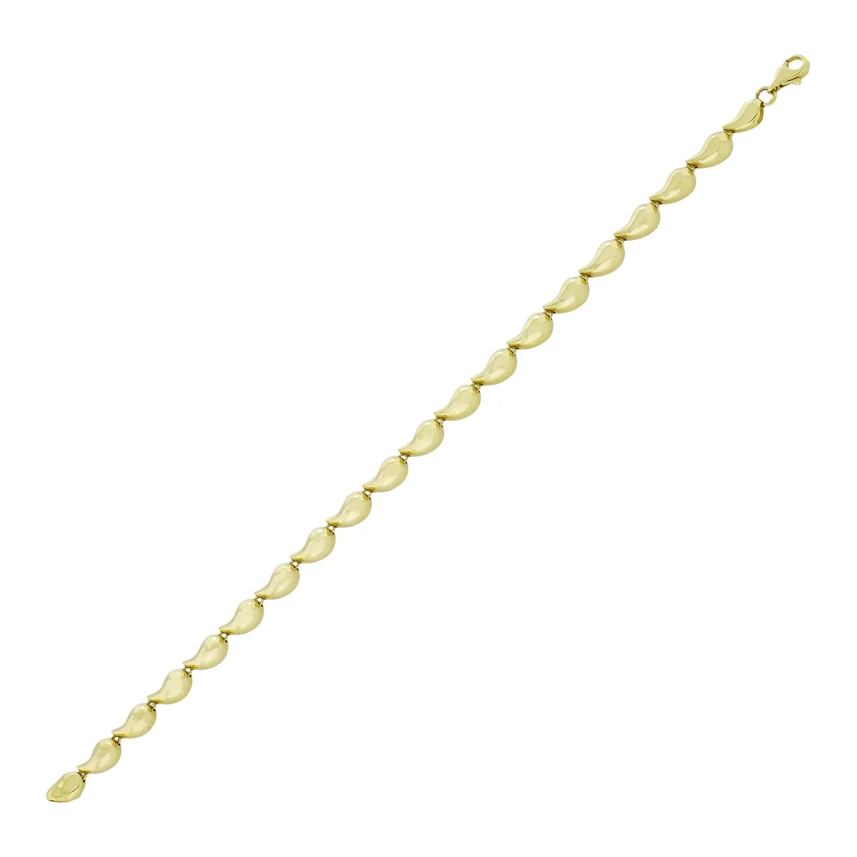 Pulsera en oro amarillo de 18 Kilates, 19 cm. de largo, 5 mm. de ancho