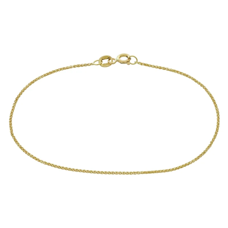 Pulsera en oro amarillo de 18 Kilates, 19 cm. de largo, 1 mm. de ancho