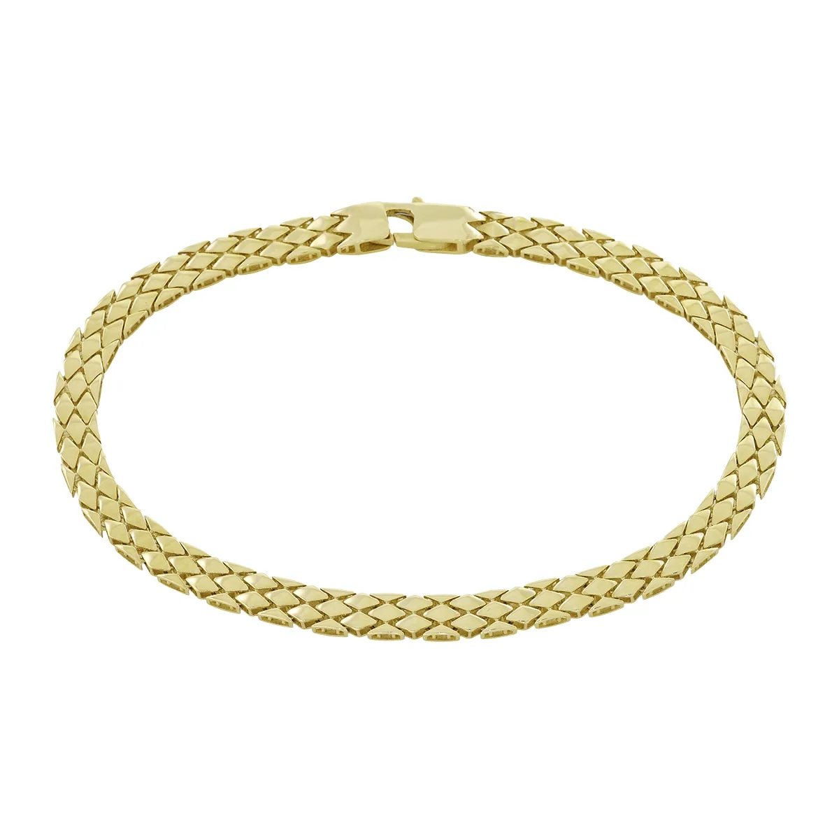 Pulsera en oro amarillo de 18 Kilates, 19 cm. de largo, 4.50 mm. de ancho