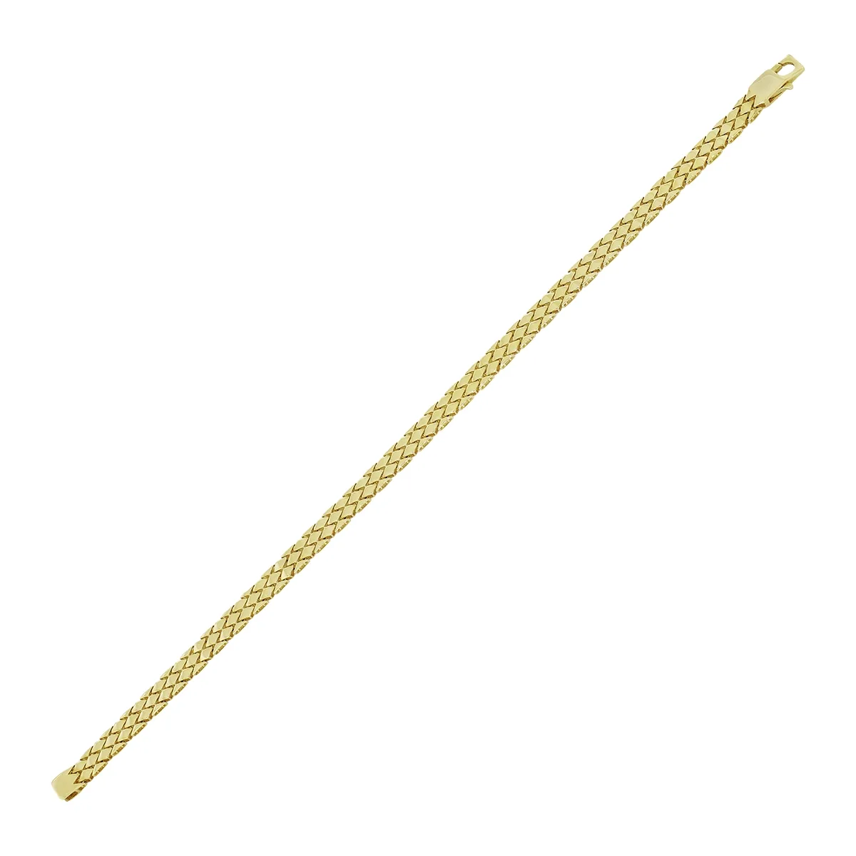 Pulsera en oro amarillo de 18 Kilates, 19 cm. de largo, 4.50 mm. de ancho
