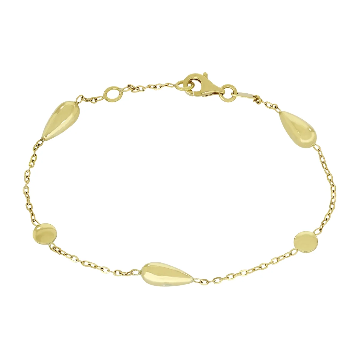 Pulsera en oro amarillo de 18 Kilates, 17 cm. de largo, 1.50 mm. de ancho
