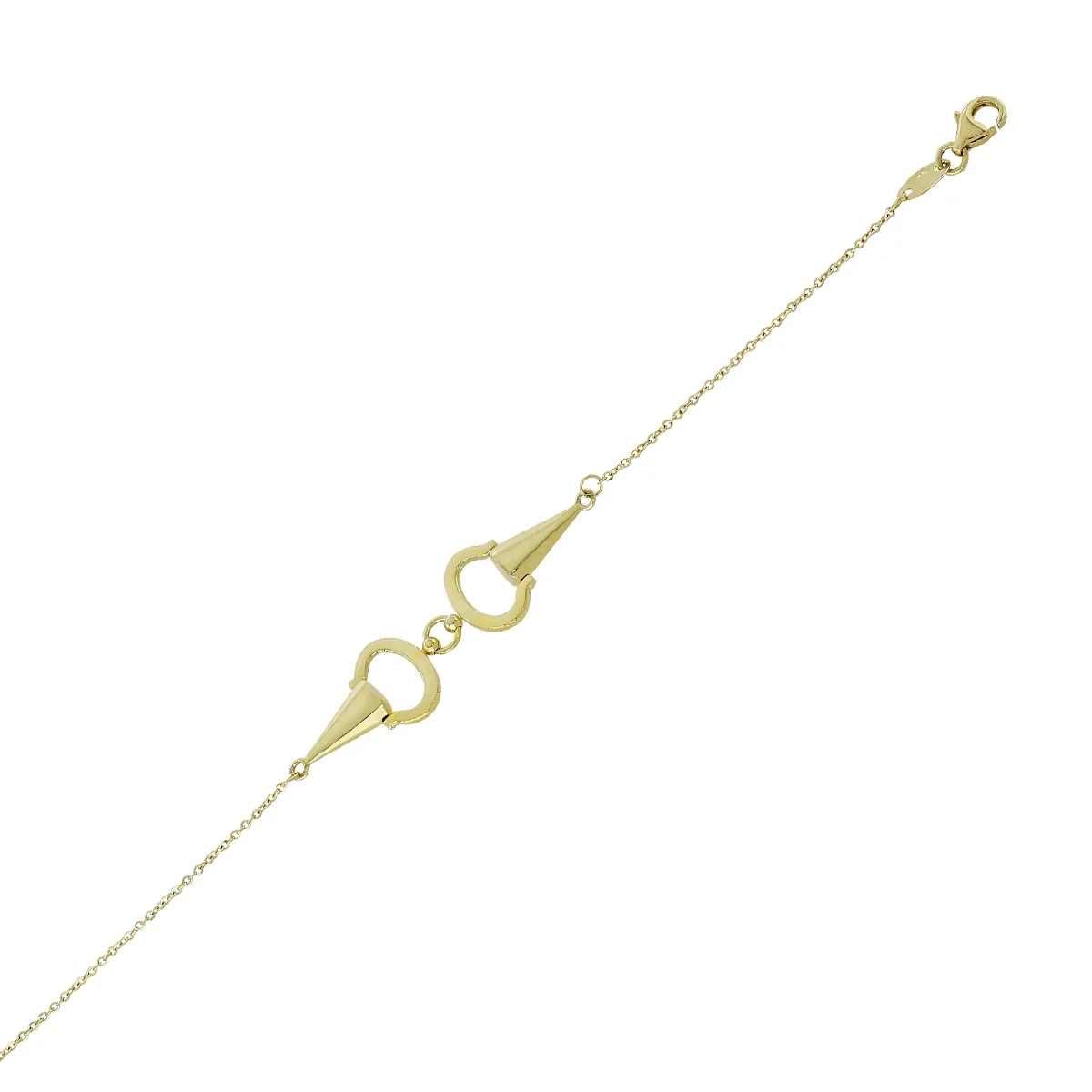 Pulsera en oro amarillo de 18 Kilates, 17 cm. de largo, 1 mm. de ancho