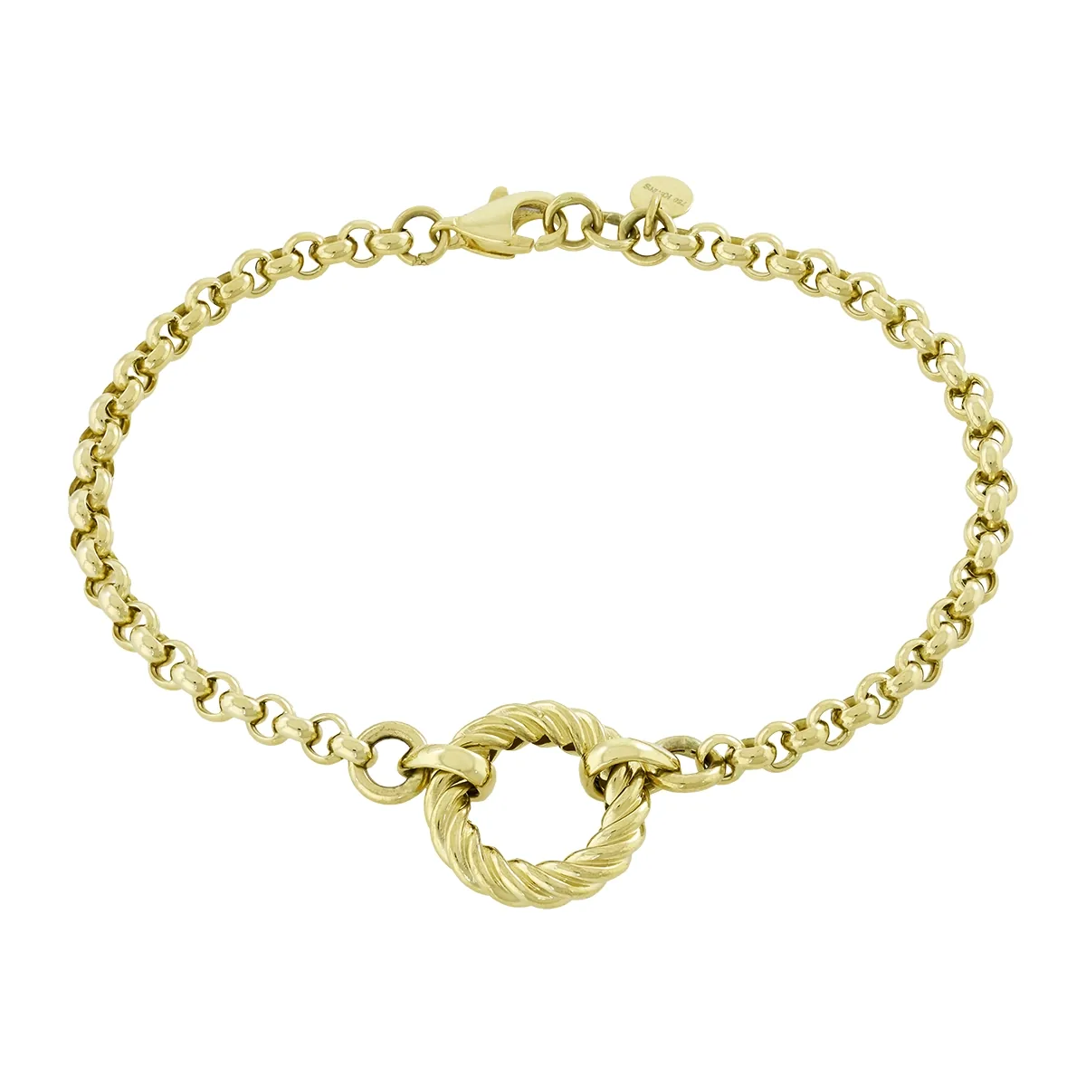 Pulsera en oro amarillo de 18 Kilates, 19 cm. de largo, 3.50 mm. de ancho