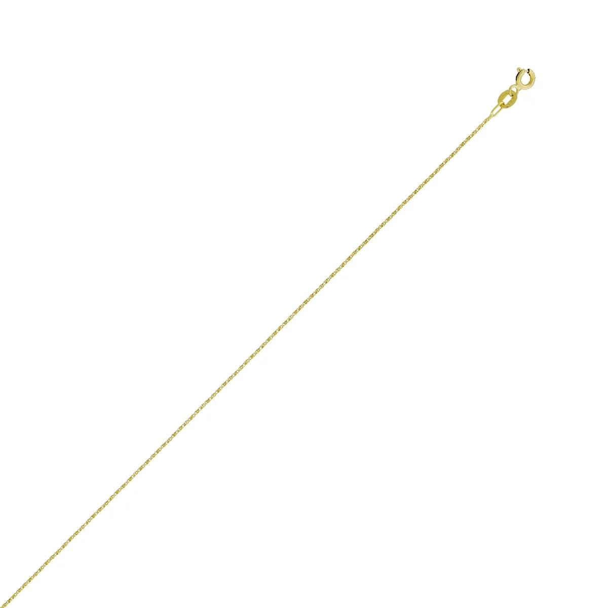 Pulsera en oro amarillo de 18 Kilates con visos diamantado, 19 cm. de largo, 1 mm. de ancho