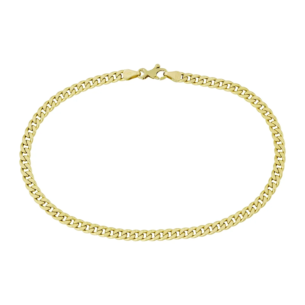 Pulsera en oro amarillo de 18 Kilates, 21 cm. de largo, 3.50 mm. de ancho
