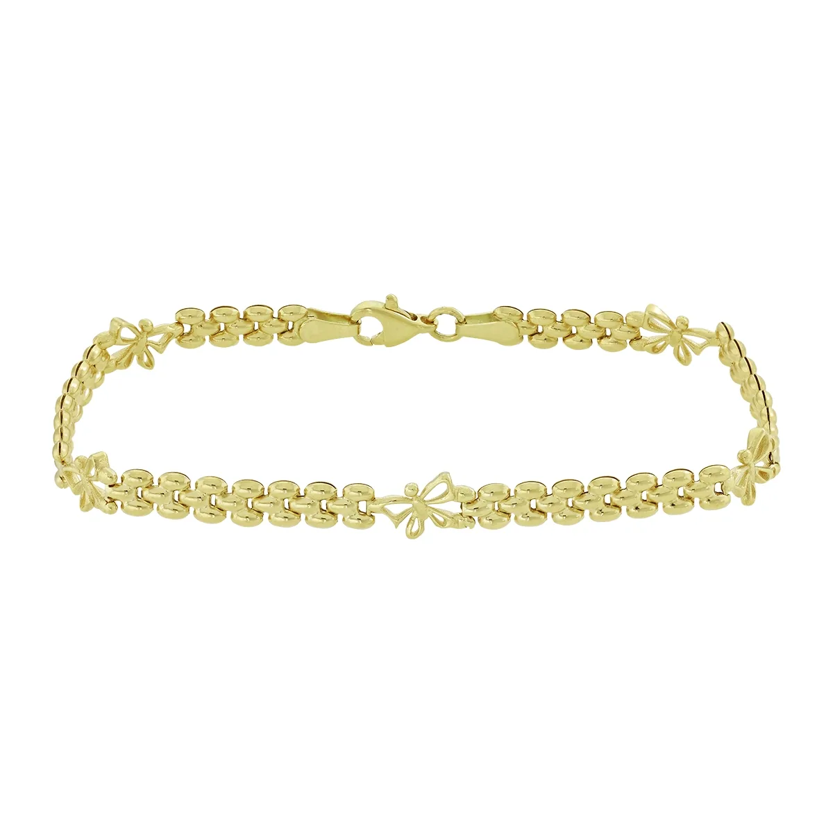 Pulsera en oro amarillo de 18 Kilates, 19 cm. de largo, 4 mm. de ancho
