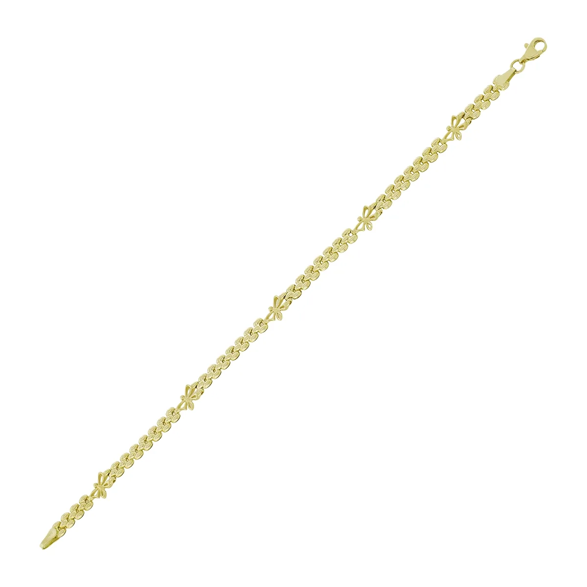Pulsera en oro amarillo de 18 Kilates, 19 cm. de largo, 4 mm. de ancho