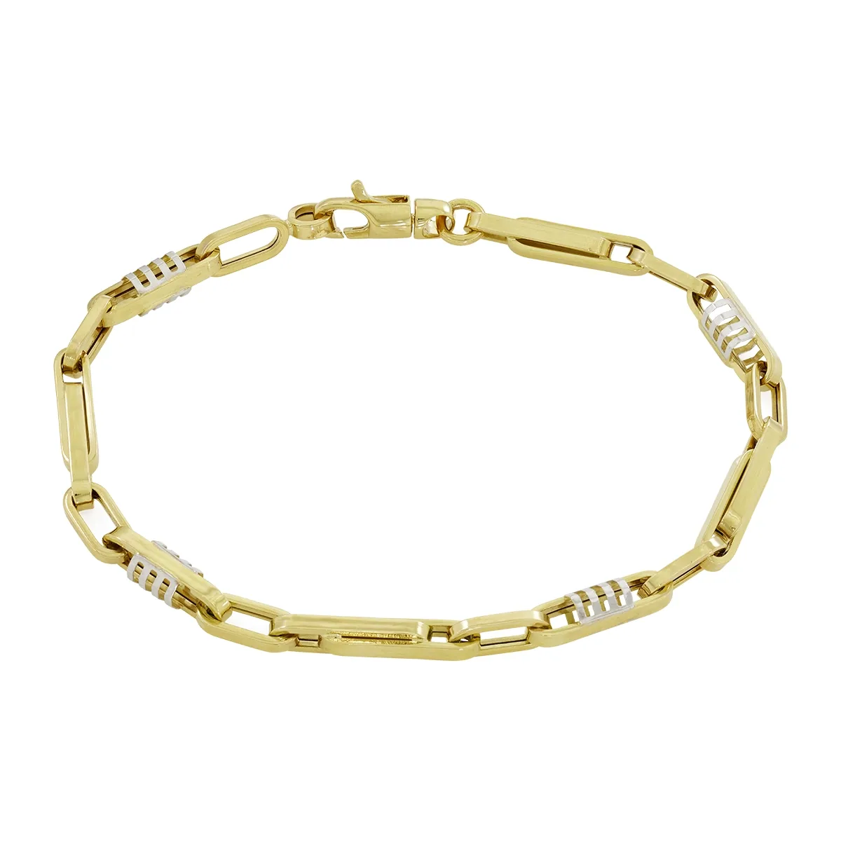 Pulsera en oro amarillo de 18 Kilates, 21 cm. de largo, 3.50 mm. de ancho