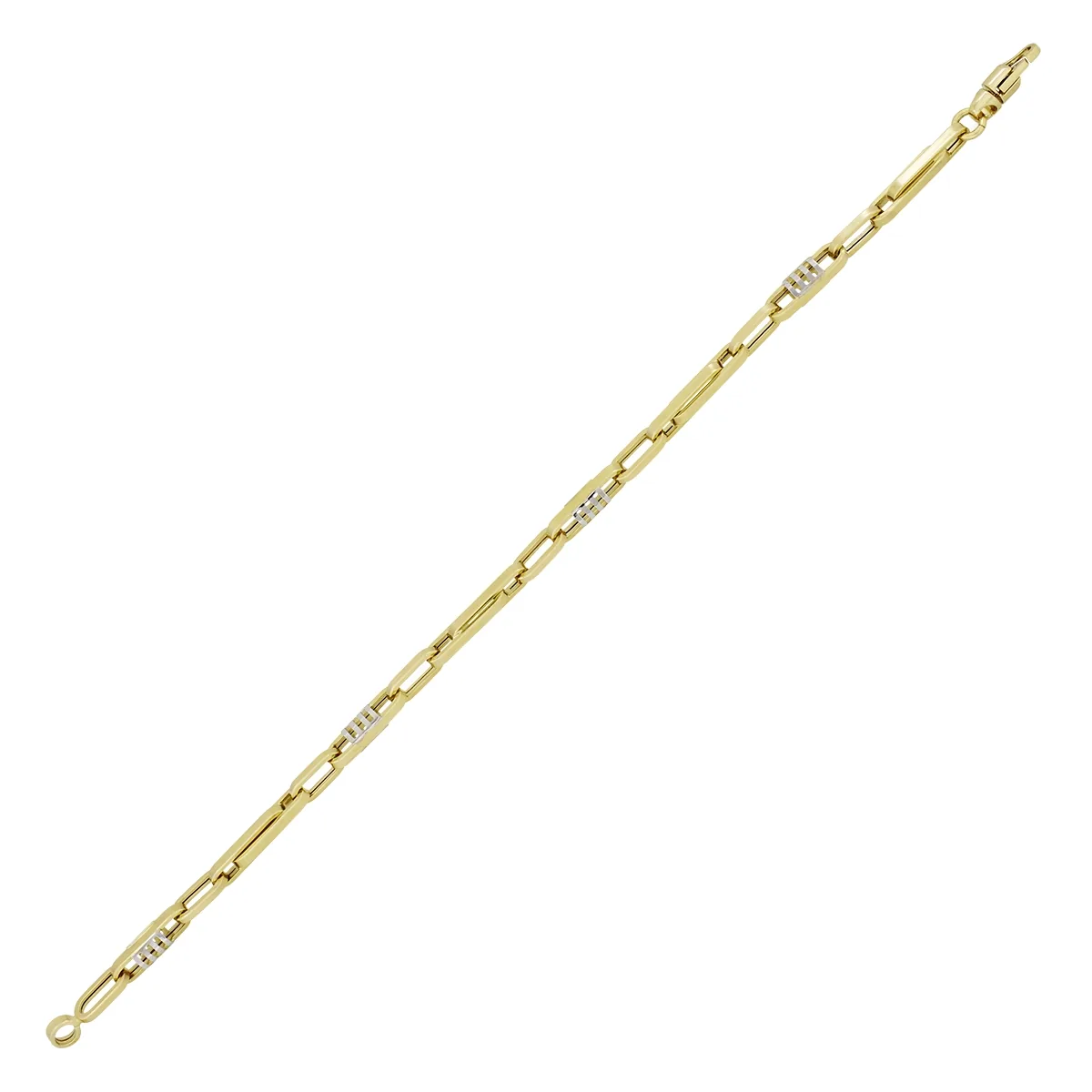 Pulsera en oro amarillo de 18 Kilates, 21 cm. de largo, 3.50 mm. de ancho