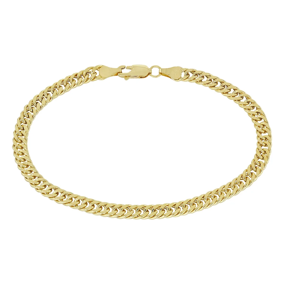 Pulsera en oro amarillo de 18 Kilates, 21 cm. de largo, 5 mm. de ancho
