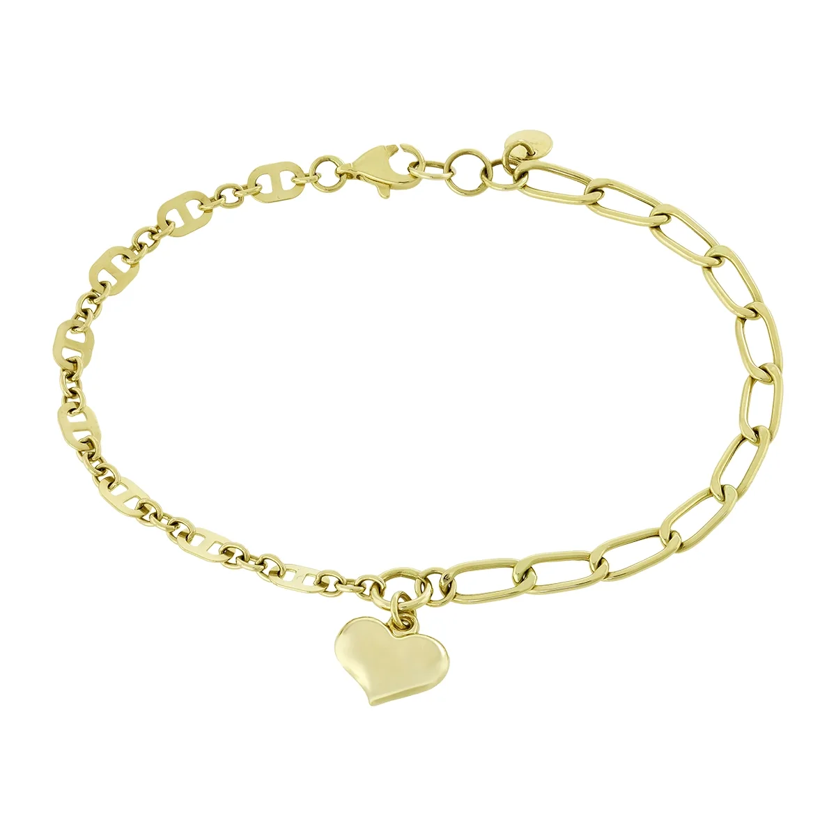 Pulsera en oro amarillo de 18 Kilates, 18 cm. de largo, 4 mm. de ancho