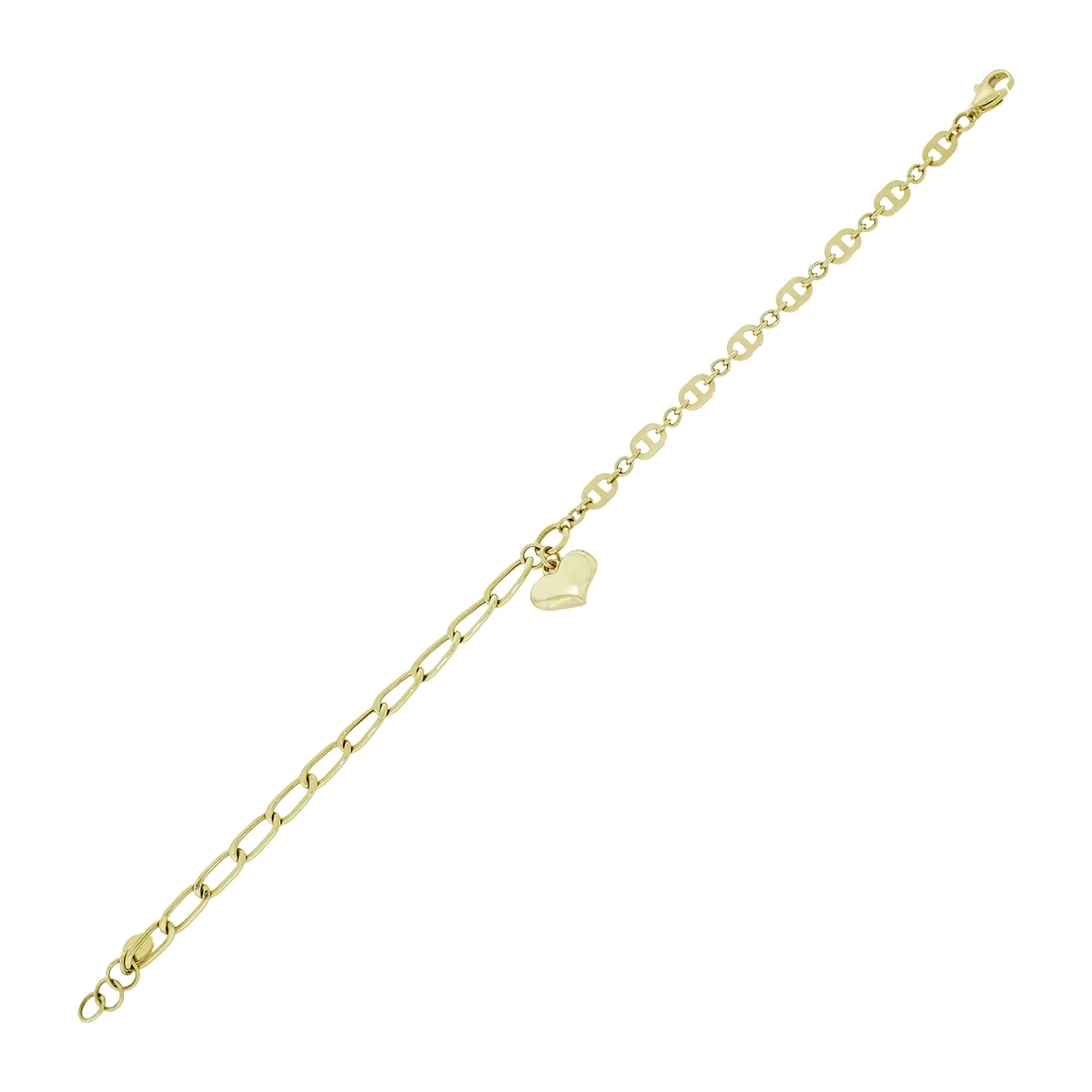 Pulsera en oro amarillo de 18 Kilates, 18 cm. de largo, 4 mm. de ancho